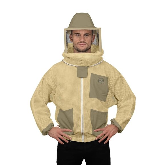NEW Humble Bee 322 Aero 2XL Beekeeping Jacket with Square Veil Bee suit Vented V - Picture 2 of 15